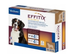 Effitix XL – Pipete antiparazitare externe impotriva puricilor, capuselor, tantarilor si musculitelor pentru caini 40–60 kg, 4 doze