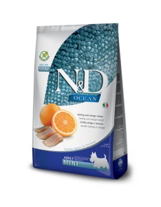 Farmina N&D Pumpkin Herring & Orange Adult Mini – Hrana uscata completa fara cereale pentru caini adulti