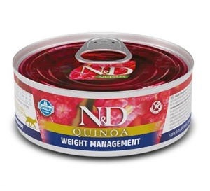 Farmina N&D Quinoa Cat Weight Management Lamb 80gr – Hrana umeda completa pentru managementul greutatii la pisici adulte