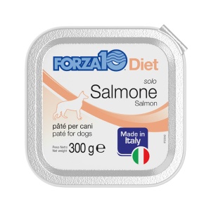 FORZA10 SOLO DIET SALMON DOG ALU – Hrana umeda monoproteica pentru caini cu sensibilitati alimentare, 300 g
