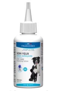 Francodex Solutie pentru Igiena Ochilor la Caini si Pisici – Curata delicat zona oculara, 125 ml