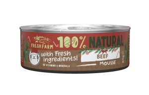 Fresh Farm Cat Smooth Pate Beef Christmas Edition -Hrana umeda completa cu vita pentru pisici adulte, 85g