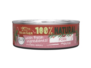 Fresh Farm Cat Smooth Pate Pork - Hrana umeda completa pentru pisici adulte, Christmas Edition, 85gr