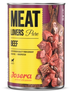 Josera Meatlovers Pure Beef - Hrana umeda superpremium pentru caini adulti, 6 conserve x 400 g