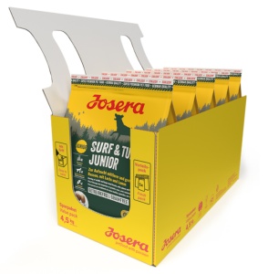 Josera Surf & Turf Junior - Hrana uscata cu miel si somon pentru caini juniori, 5 Pachete x900 g