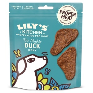 Lily's Kitchen The Mighty Duck Mini Jerky – Recompense cu rata pentru caini, 70 g