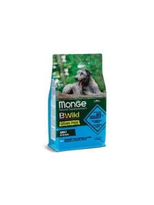 Monge Bwild Grainfree Chunks Anchovies, Potatoe&Peas 2.5kg - Hrana uscata completa cu ansoa pentru caini adulti