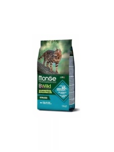 Monge Bwild Grainfree Sterilised Tuna&Peas 1.5kg - Hrana uscata completa cu ton si mazare pentru pisici adulte