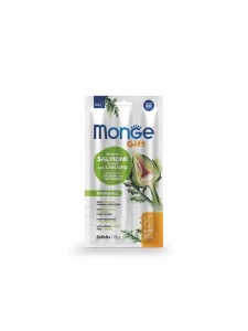 Monge Gift Soft Sticks Hairball Salmon Artichoke 15gr - Hrana complementara dedicata pisicilor adulte pentru eliminarea fiziologica a ghemotoacelor de blana
