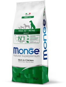 Monge Maxi Adult cu pui – hrana uscata completa pentru caini adulti de talie mare
