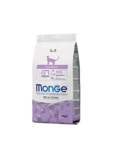 Monge Super Premium Sterilised 1.5kg - Hrana uscata completa cu pui pentru pisici adulte sterilizate