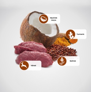 N&D Quinoa Skin & Coat – Hrana umeda cu vanat pentru sustinerea sanatatii pielii si blanii, 285g - Img 2
