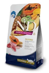 N&D Tropical Selection Neutered Miel si Fructe Tropicale – Hrana uscata pentru pisici sterilizate