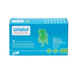 Onsior 20mg - Antiimflamator pentru durere si inflamatie pentru caini (10-20kg), 30 Comprimate