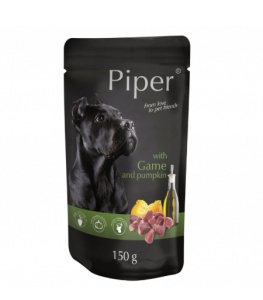 Piper – Hrana umeda cu carne de vanat si dovleac pentru caini adulti - Img 2