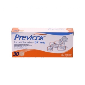Previcox 57 mg - Antiinflamator recomandat pentru durere si inflamatii la caini de talie mica si medie, 30 Tablete masticabile