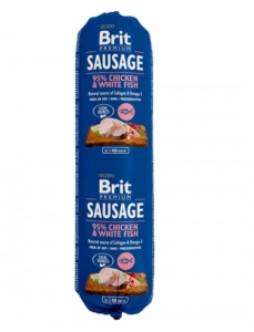 Salam Brit cu Pui & Peste Alb - Recompensa tip salam cu pui si peste alb, 800g