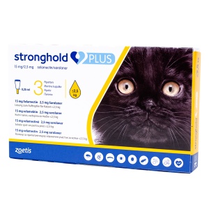 Stronghold Plus 15mg -Antiparazitar extern si intern pentru pisici (sub 2.5kg)