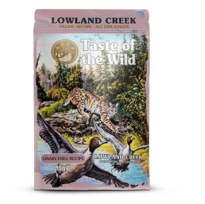 Taste of the Wild Cat Pouch All Life Stages Lowland Creek Bucatele de Curcan in Sos - Hrana umeda completa Super Premium cu pastrav, pui si curcan destinata pisicilor de toate etapele de viata, 85gr