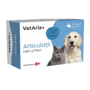 VetAria+ supliment articulatii caini si pisici 30 capsule twistoff