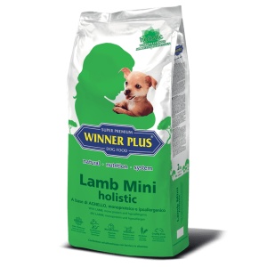 Winner Plus Lamb Mini Holistic - Hrana completa fara cereale, cu carne de miel, pentru caini adulti de talie mica, 2 kg
