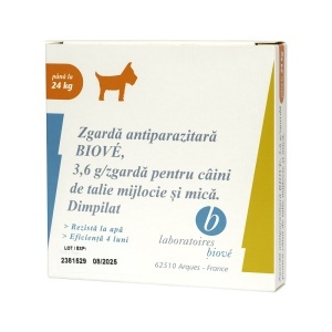 Zgarda antiparazitara caine talie mica