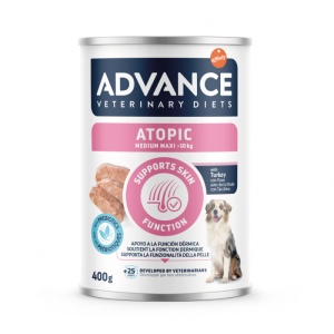 Advance Veterinary Diets Dog Atopic Medium – Maxi - Hrana dietetica umeda cu curcan pentru dermatita atopica 400g