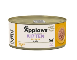 Applaws Kitten – Chicken Breast In Broth, hrana umeda complementara, 70g