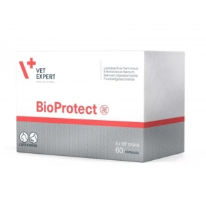 BioProtect – Supliment probiotic pentru echilibrarea florei intestinale la caini si pisici, 60 capsule