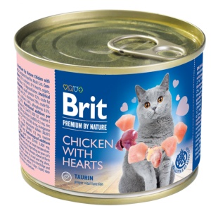 Brit Premium By Nature Cat Chicken With Hearts - Hrana umeda pentru caini adulti cu pui si inimi, conserva 400 g