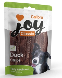 Calibra Joy Dog Classic Duck Strips New - Hrana complementara pentru caini, sub forma de fasii cu rata, 250g