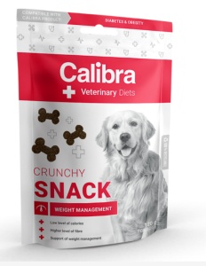 Calibra VD Dog Crunchy Snack Weight Management - Gustare functionala pentru caini adulti supraponderali sau diabetici, 120 g