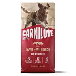 Carnilove Active Dog Dry Lamb & Wild Boar Adult All Breed - Hrana uscata pentru caini adulti de toate taliile, cu miel si mistret