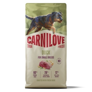 Carnilove True Fresh Dog Dry Duck Adult Small Breeds - Hrana uscata pentru caini adulti de talie mica, cu rata