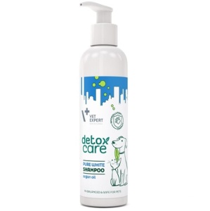 Detox Care Pure White VetExpert – Sampon pentru caini si pisici cu blana alba si deschisa la culoare, 250 ml