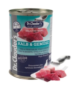Dr. Clauder's Selected Meat – Hrana umeda super premium cu vitel si legume pentru caini adulti - Img 1