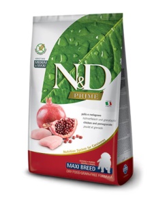 Farmina N&D Prime Chicken & Pomegranate Puppy Medium & Maxi 2.5kg – Hrana uscata completa fara cereale pentru catei de talie medie si mare