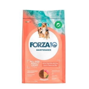 FORZA10 ALL DAY ALL BREED DOG LIGHT TUNA AND RICE – Hrana uscata completa, light, pentru caini adulti de toate taliile, 12kg