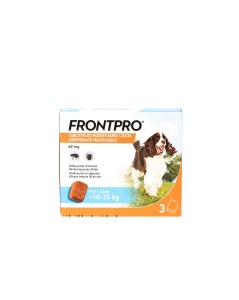 Frontpro 68mg – Antiparazitar extern pentru caini (10-25 kg) , 3 comprimate masticabile