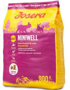 Josera MiniWell - Hrana uscata pentru caini adulti de talie mica, 900g