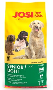 JosiDog Senior/Light - Hrana uscata pentru cainii adulti mai putin activi sau pentru cainii in varsta, 15kg