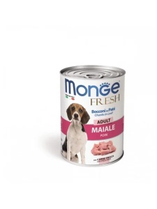 Monge Super Premium Chunks in Loaf Adult Pork 400gr - Hrana umeda superpremium completa cu porc pentru caini adulti