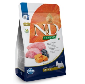 N&D Pumpkin Miel, Dovleac & Afine Adult Mini – Hrana uscata pentru caini adulti de talie mica - Img 1