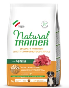 Natural Trainer Sensitive No Gluten Medium-Maxi -Hrana uscata cu Miel pentru caini de talie medie si mare (peste 11kg), 12 kg - Img 2