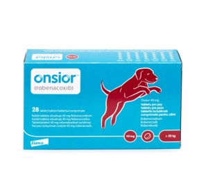 Onsior 40mg - Antiimflamator pentru durere si inflamatie pentru caini peste 20kg, 30 Comprimate