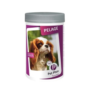 Pet Phos Special Pelage – Supliment pentru sanatatea pielii si a blanii la caini, 450 comprimate