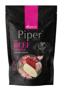 Piper – Hrana umeda cu burta de vita si sfecla rosie pentru caini adulti, 500g