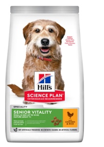 SP CANINE SENIOR VITALITY S&M CHK 1.5 KG - Hrana uscata cu pui si orez pentru caini seniori de talie mica si medie