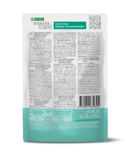 Superior Care Kitten Topper Pentru Sustinerea Sistemului Imunitar cu Ton si Biban - Hrana umeda complementara super premium pentru pisoi pentru intarirea sistemului imunitar, 70g - Img 2