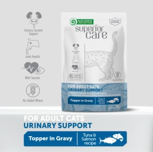 Superior Care Topper Adult Cat Urinary cu Ton si Somon - Hrana umeda complementara pentru sustinerea sistemului urinar la pisici adulte, 70g - Img 3